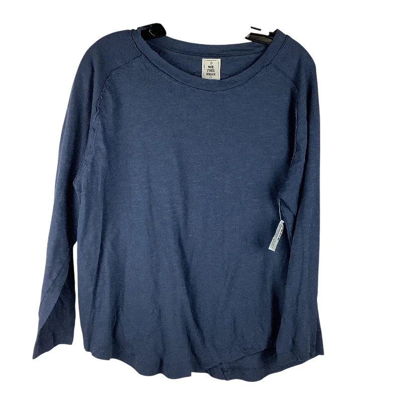 Limited Availability Top Long Sleeve Basic By We The Free In Blue, Size: S