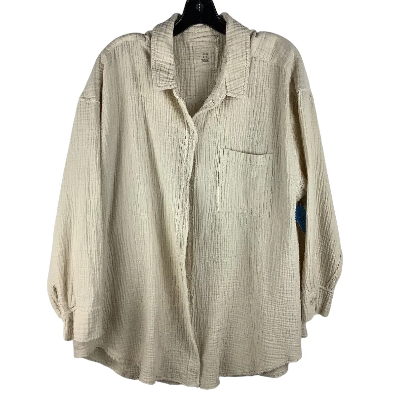 Discount Deals Top Long Sleeve By Aerie In Beige, Size: Xl