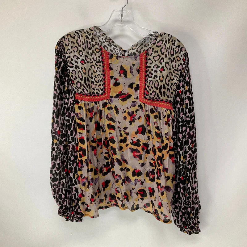 Price Drop Top Long Sleeve By Anthropologie In Multi-colored, Size: Xs