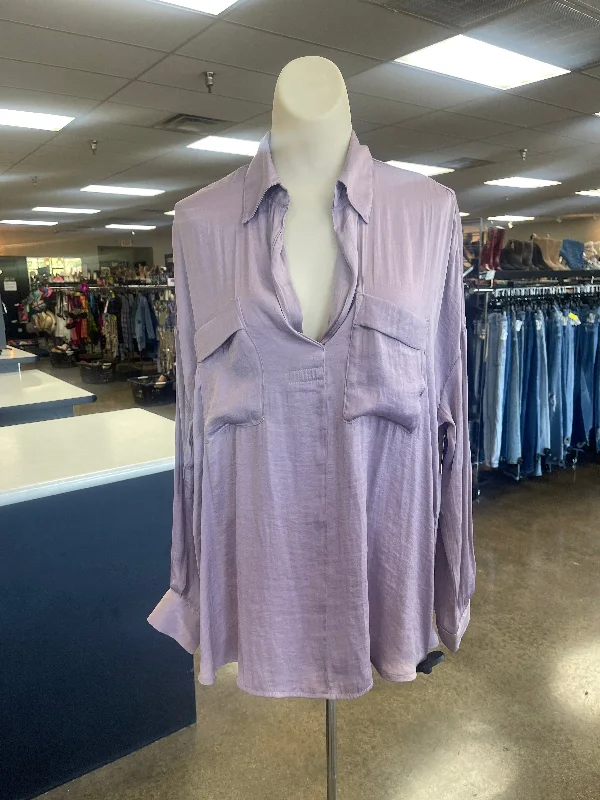 Price Fest Top Long Sleeve By Free People In Purple, Size: Xs