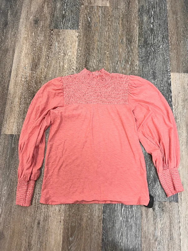 Discount Mania Top Long Sleeve By Nation LTD In Pink, Size: M