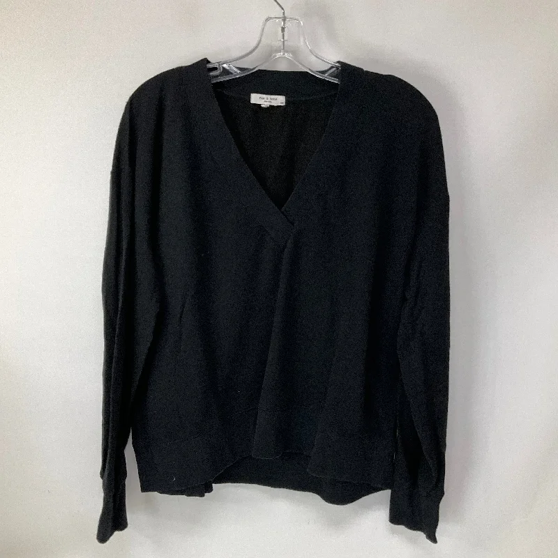 Top Long Sleeve By Rag And Bone In Black, Size: M