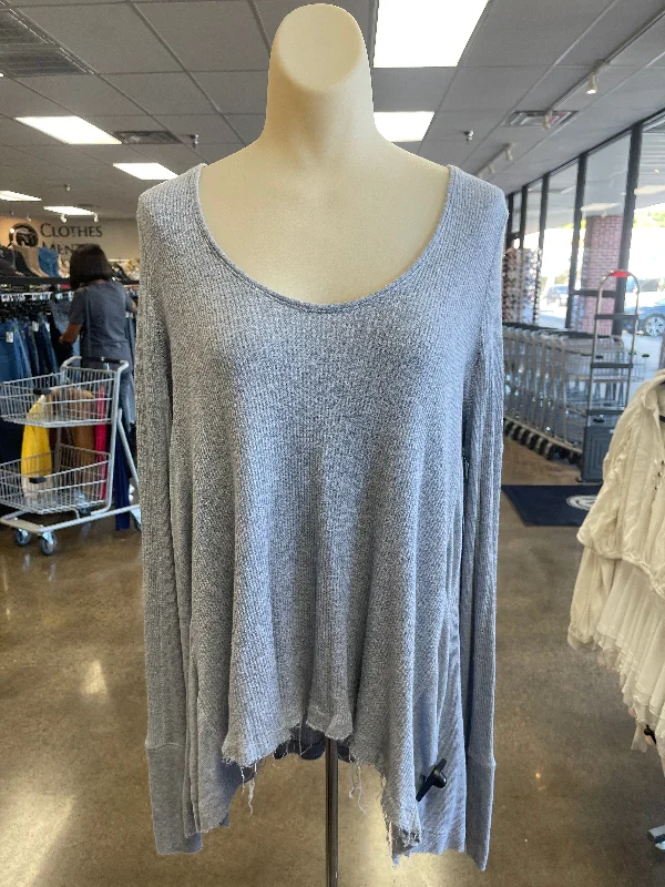 Daily Specials Top Long Sleeve By We The Free In Grey, Size: M