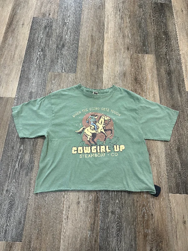 Fantastic Offers Top Short Sleeve By Blue 84 In Green, Size: M