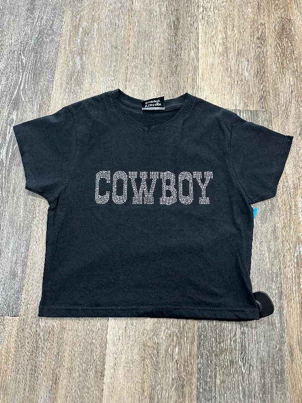 Great Deals Top Short Sleeve By Vintage Supply In Black, Size: S
