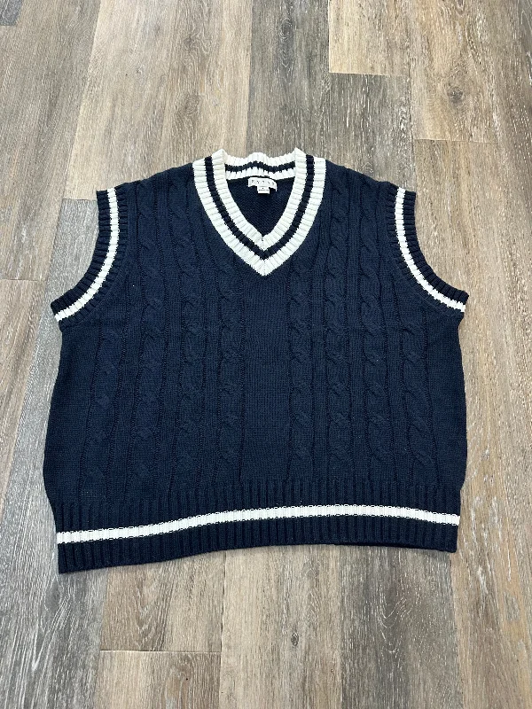 Members Only Vest Sweater By Hyfve In Navy, Size: L