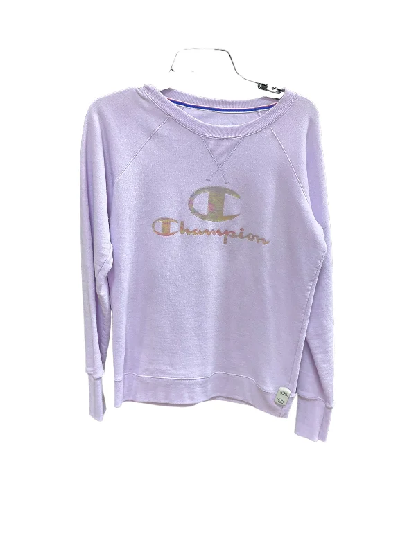 Limited Time Discount Violet Athletic Sweatshirt Crewneck Champion, Size S