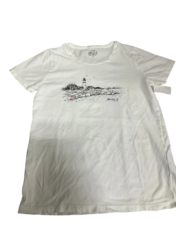 Year-End Sale White Top Short Sleeve Basic J. Crew, Size S
