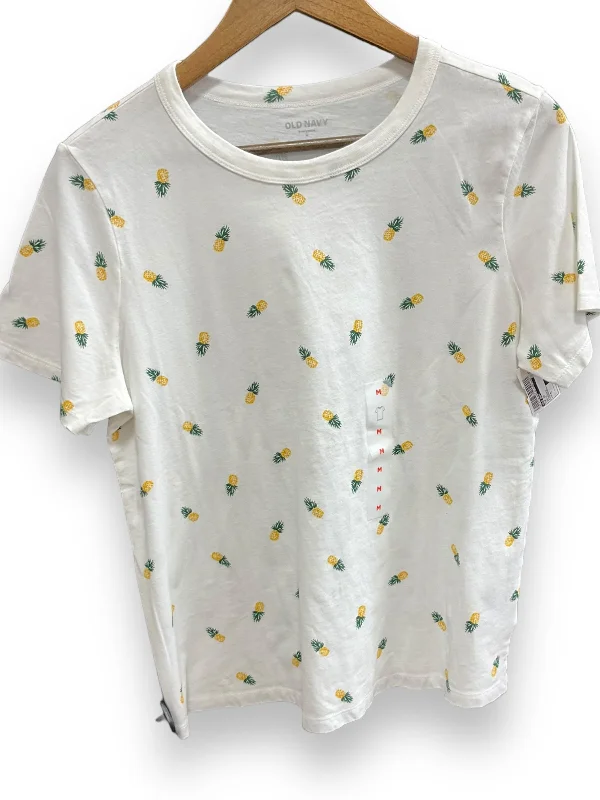 Get It Before It’s Gone White Top Short Sleeve Old Navy, Size M