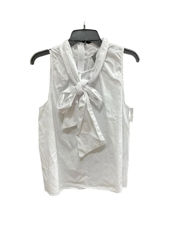 Can't Miss White Top Sleeveless Sunday In Brooklyn, Size L