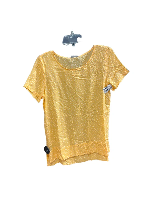 Special Savings White & Yellow Top Short Sleeve J. Jill, Size Xs